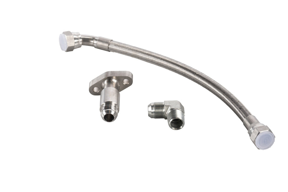 BPS Detroit Series 60 12.7 Turbo Drain Line Kit - SS Braided Pre-2004  BPS Diesel