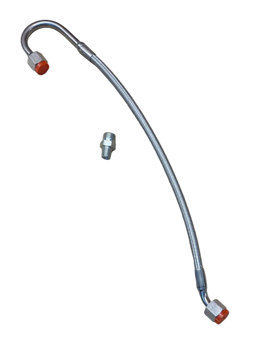 BPS Cummins ISX Turbo Oil Supply Line Kit - SS Braided  BPS Diesel