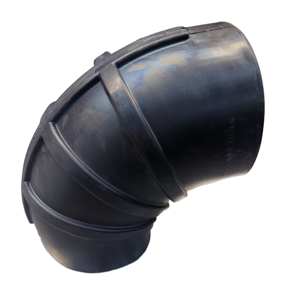 BPS ribbed Made in USA 90 degree intake boot - side view