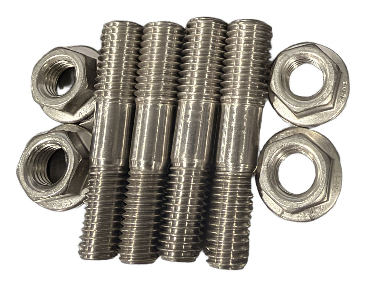 BPS Turbo Mount Stud Kit M10 x M12 stepped A286 studs with M10 flange nuts