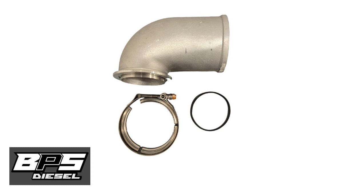 BPS 90 Degree Tight Radius V Band Cast Turbo Elbow  BPS Diesel